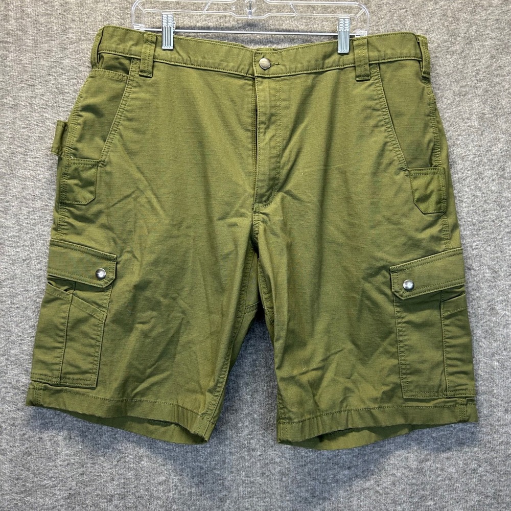 Carhartt Mens Relaxed Fit Ripstop Cargo Shorts Olive Green 104727 Size 40